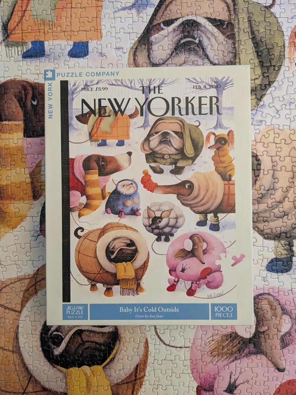 New York Puzzle Company 1000 Piece - Baby It's Cold Outside